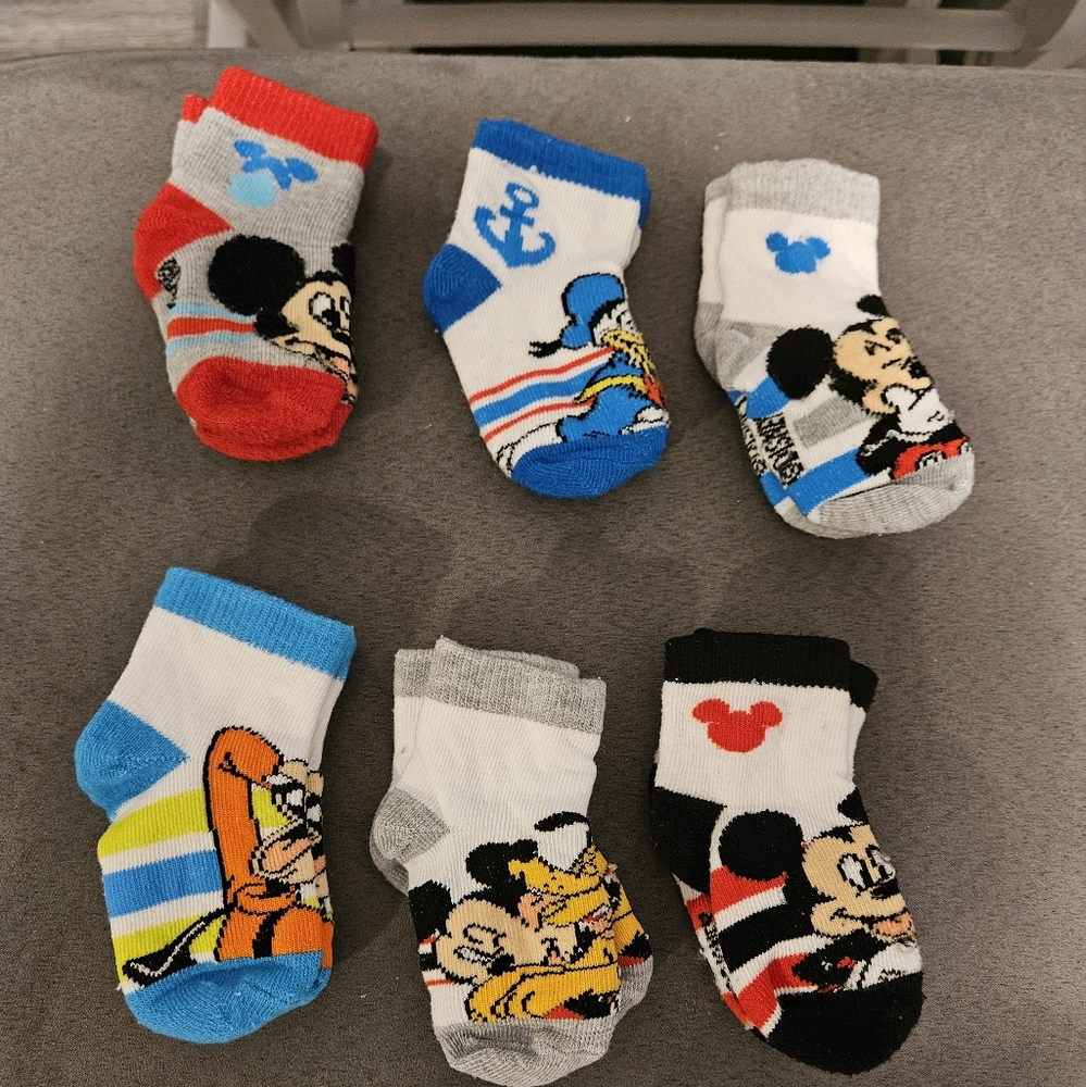 Bundle of baby mickey mouse socks